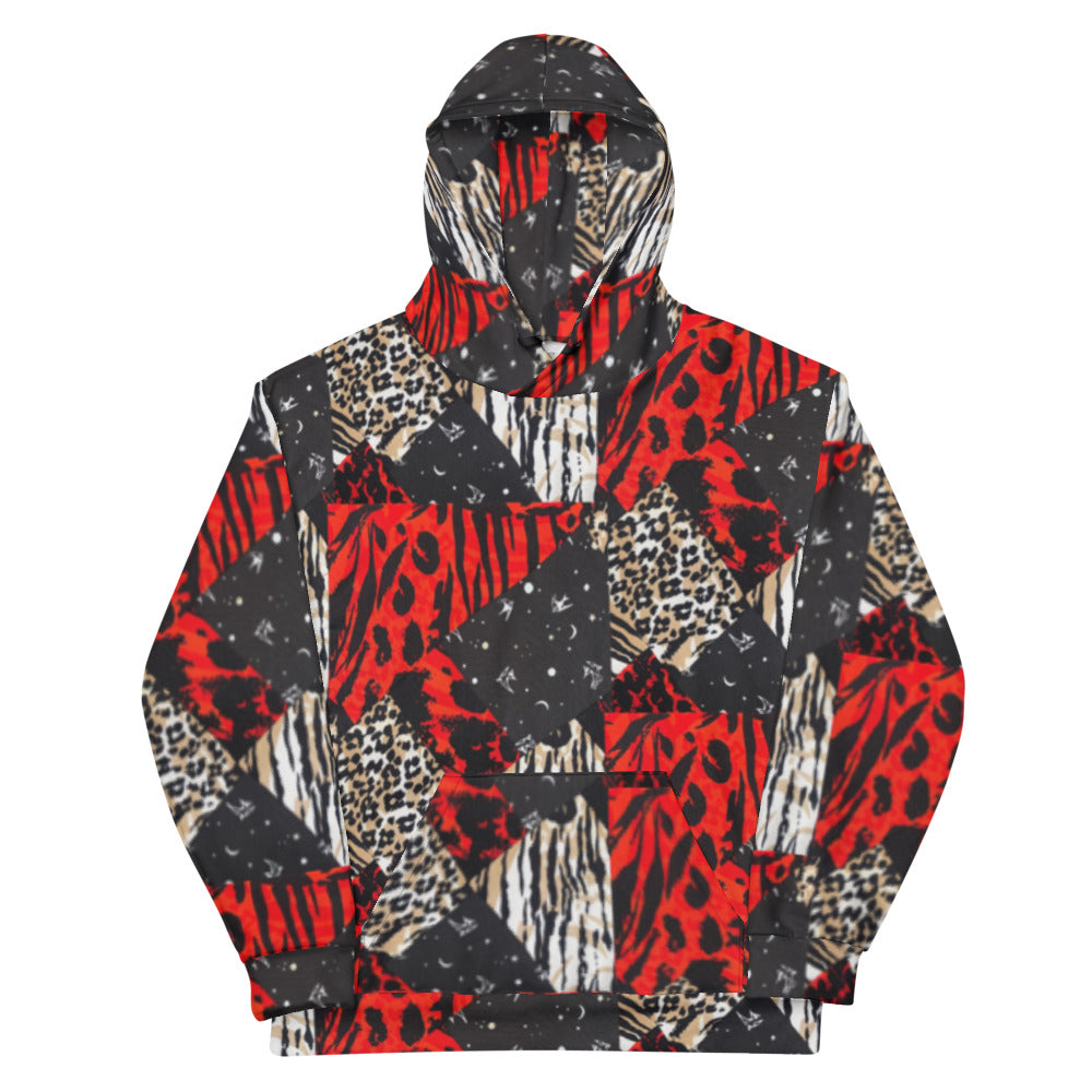 Piezas Cheetah/Bird Print Unisex Hoodie